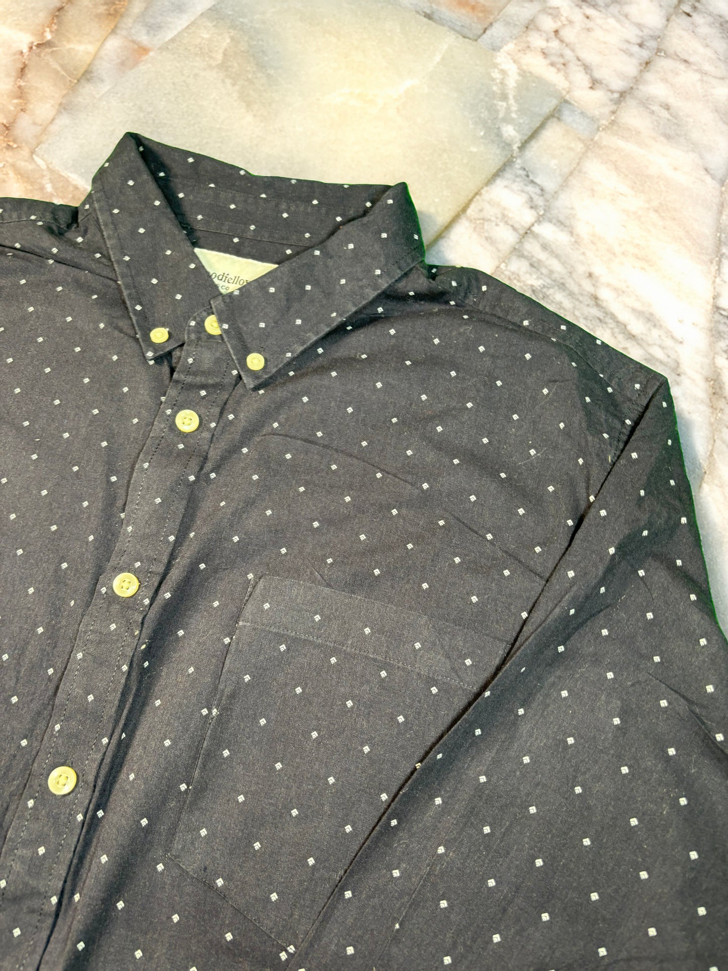 【Goodfellow & Co】コットン 上品ドット柄 カジュアルシャツ