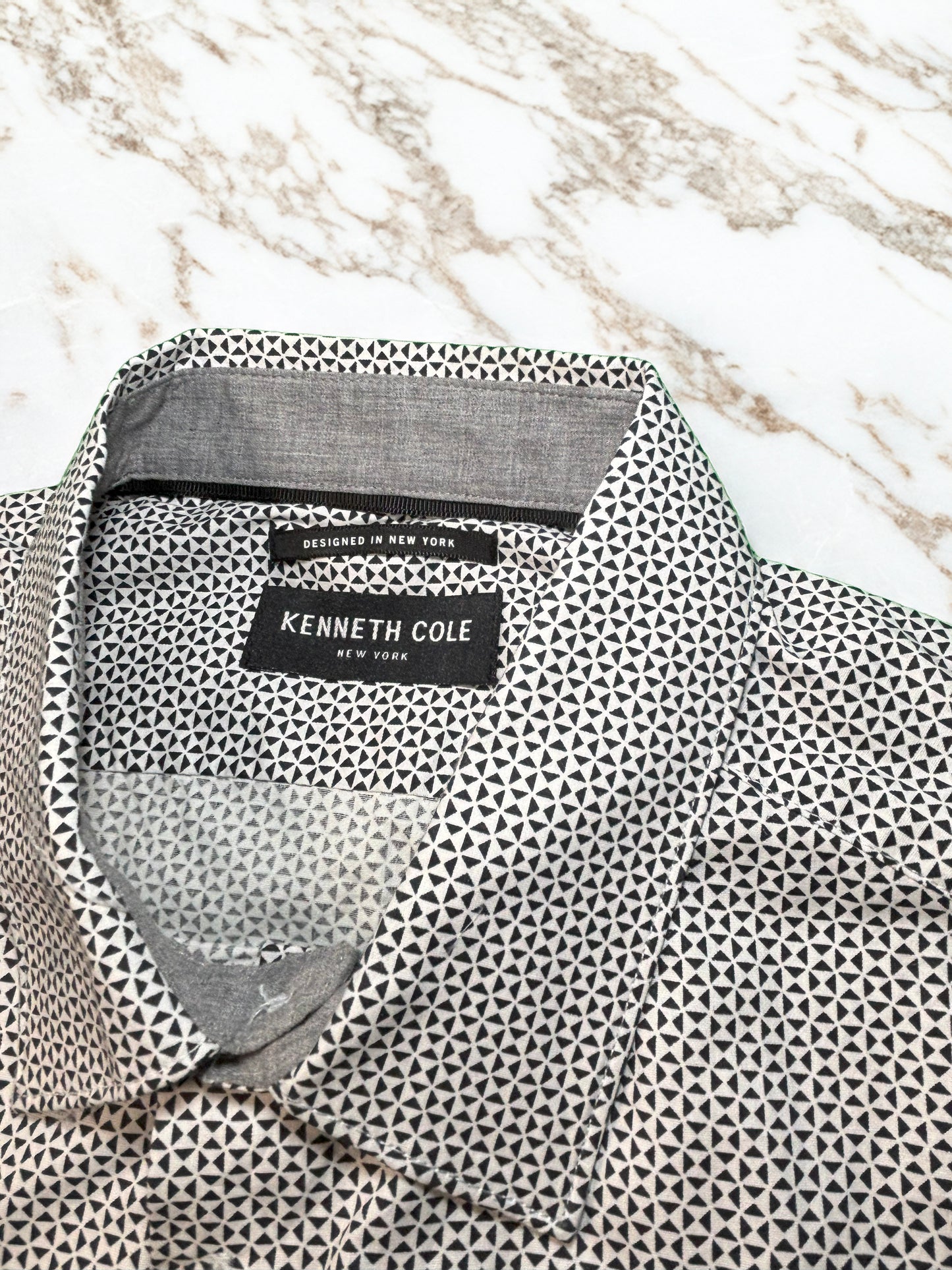 【KENNETH COLE】洗練されたドット柄 上質コットンシャツ