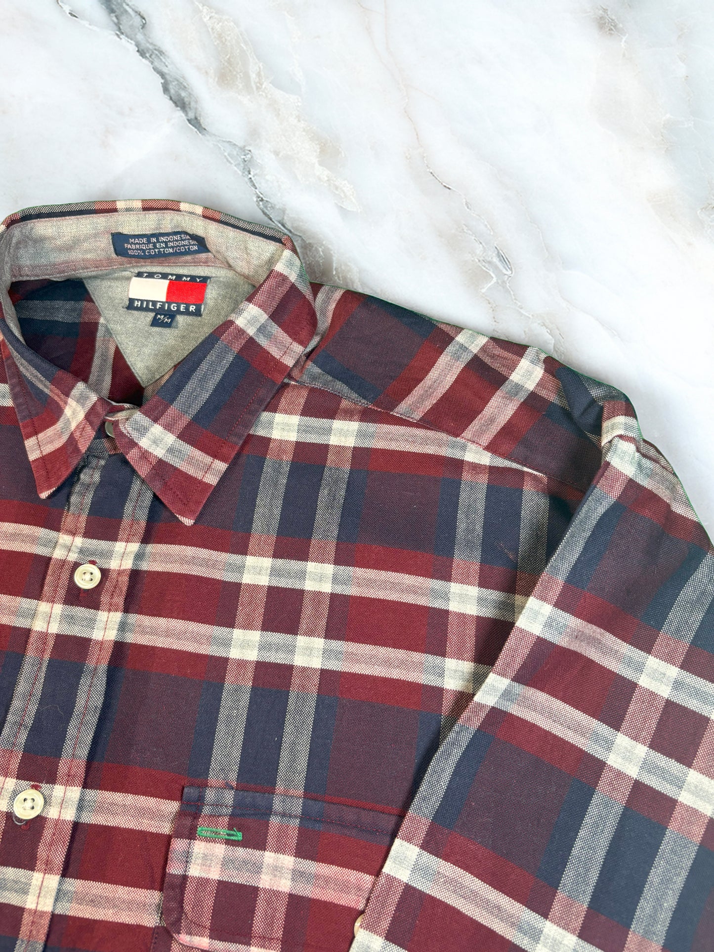 【TOMMY HILFIGER】チェック柄 コットンシャツ 高品質