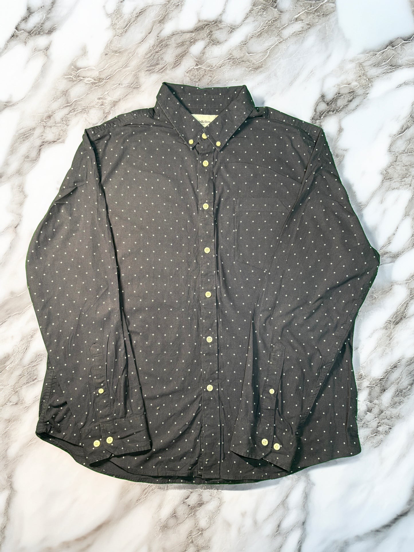 【Goodfellow & Co】コットン 上品ドット柄 カジュアルシャツ