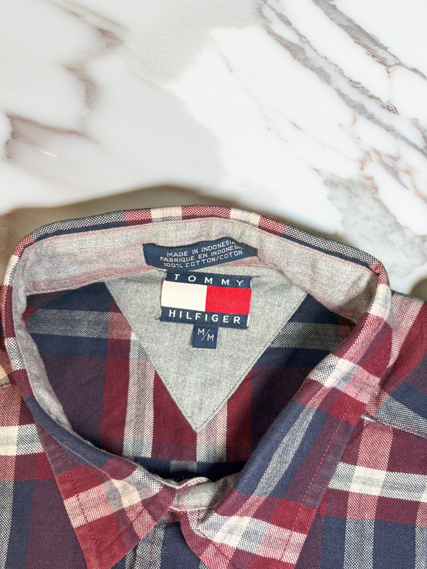 【TOMMY HILFIGER】チェック柄 コットンシャツ 高品質