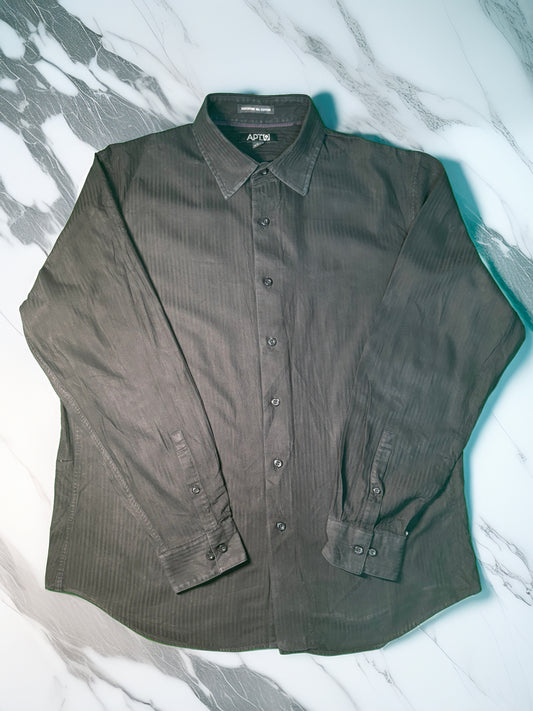 【APT.9】SUPERFINE 80Sコットン 上質ストライプシャツ 大人の品格