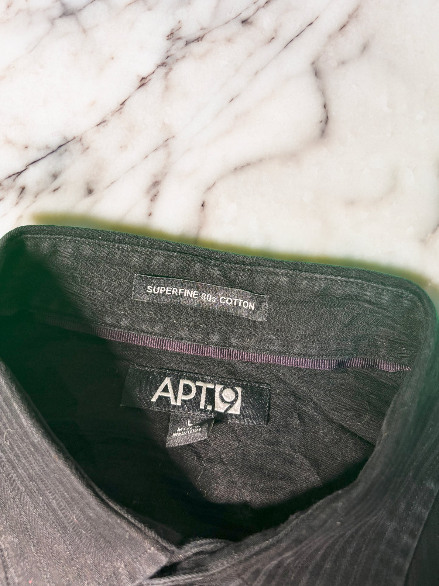 【APT.9】SUPERFINE 80Sコットン 上質ストライプシャツ 大人の品格